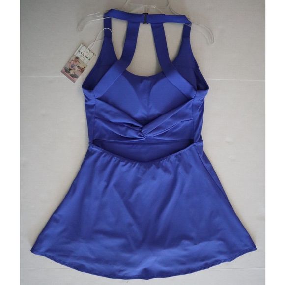 Halara Women's Sz M Blue Play It My Way 2-in-1 Mini Twist Back Activewear Dress - Picture 7 of 9